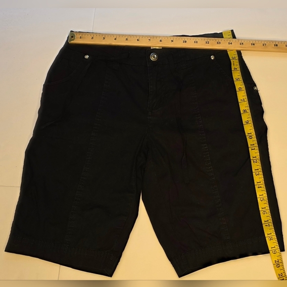 Cleo Women's Black Votton Drawstring Shorts Size 6 - Picture 4 of 8